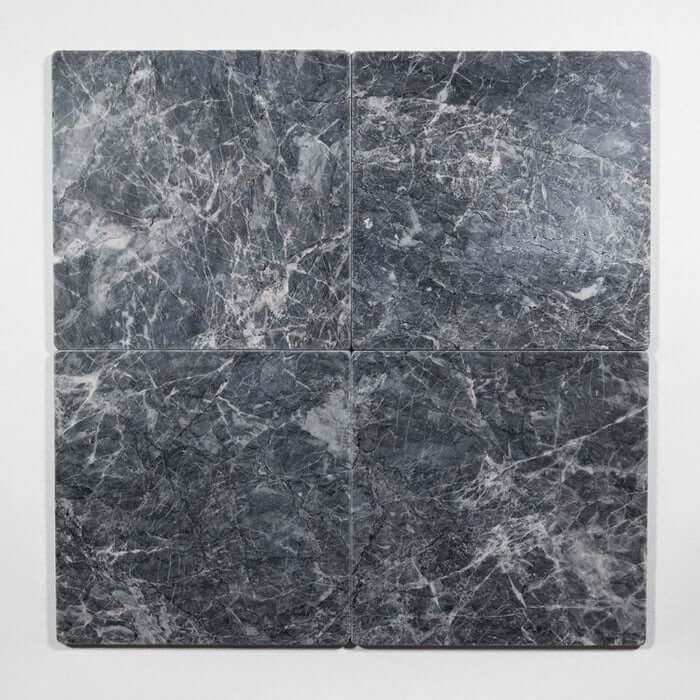 Riviera Gray 12"x12" Tumbled Marble Tile