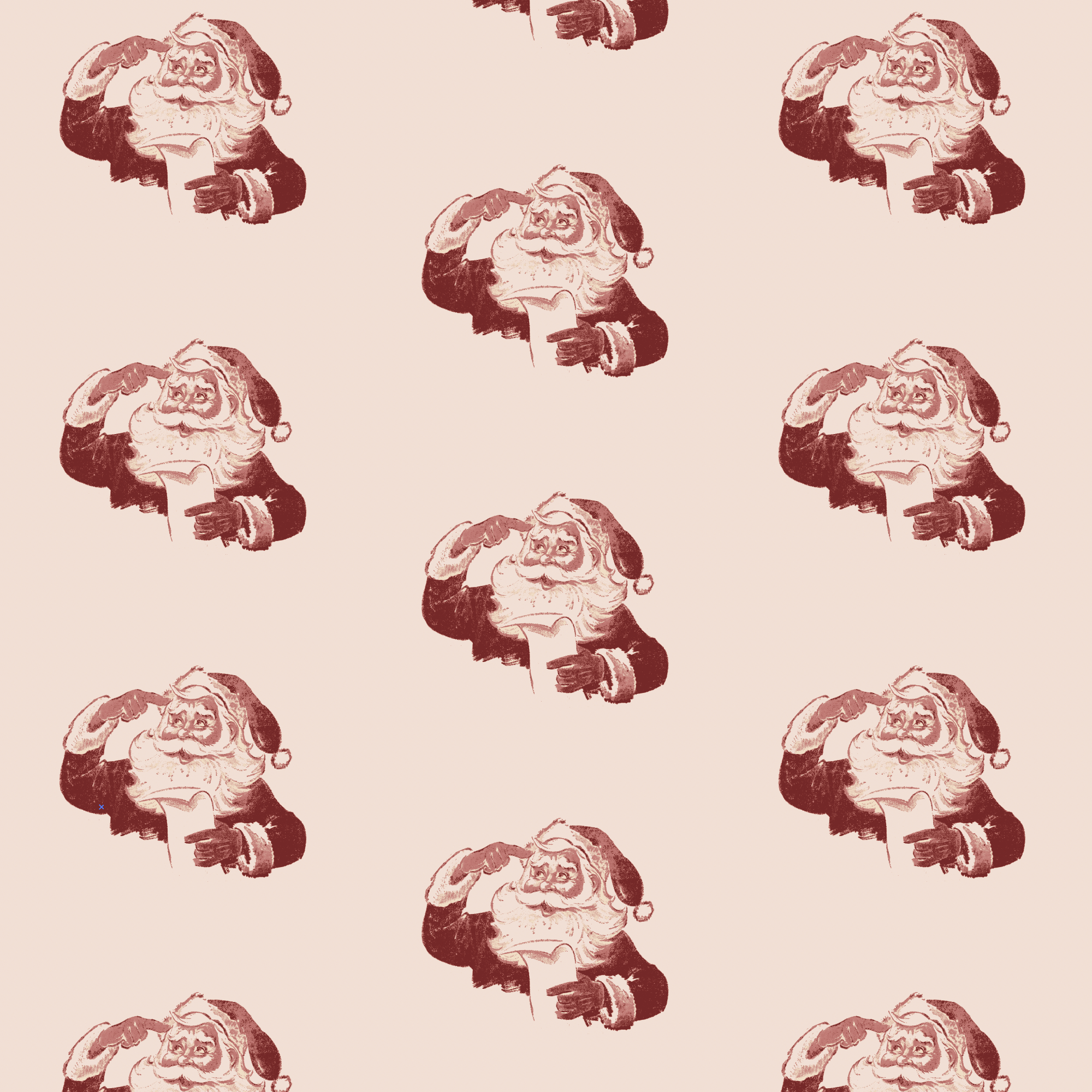 Vintage Santa Christmas Wrapping Paper