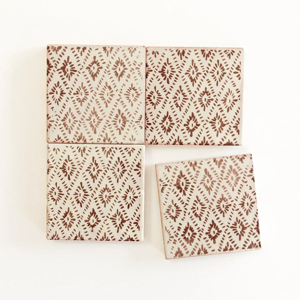 Brila Chocolate 4"x4" by Tilesofezra