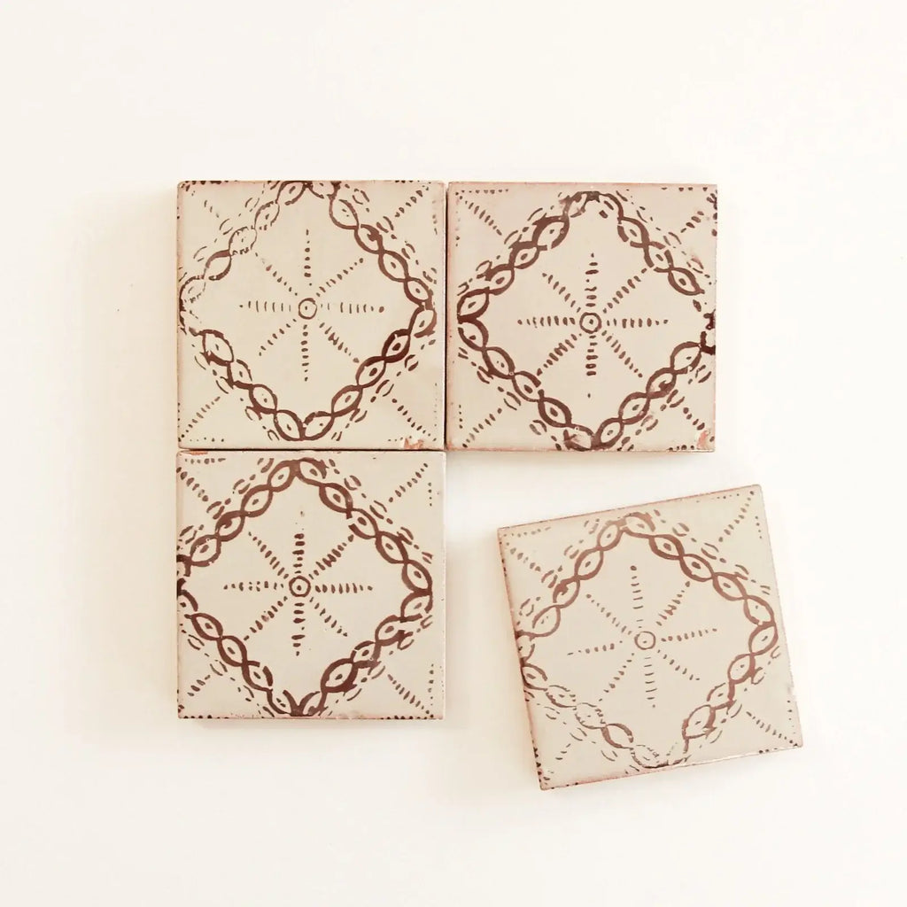 Rayo Chocolate 4"x4" by Tilesofezra