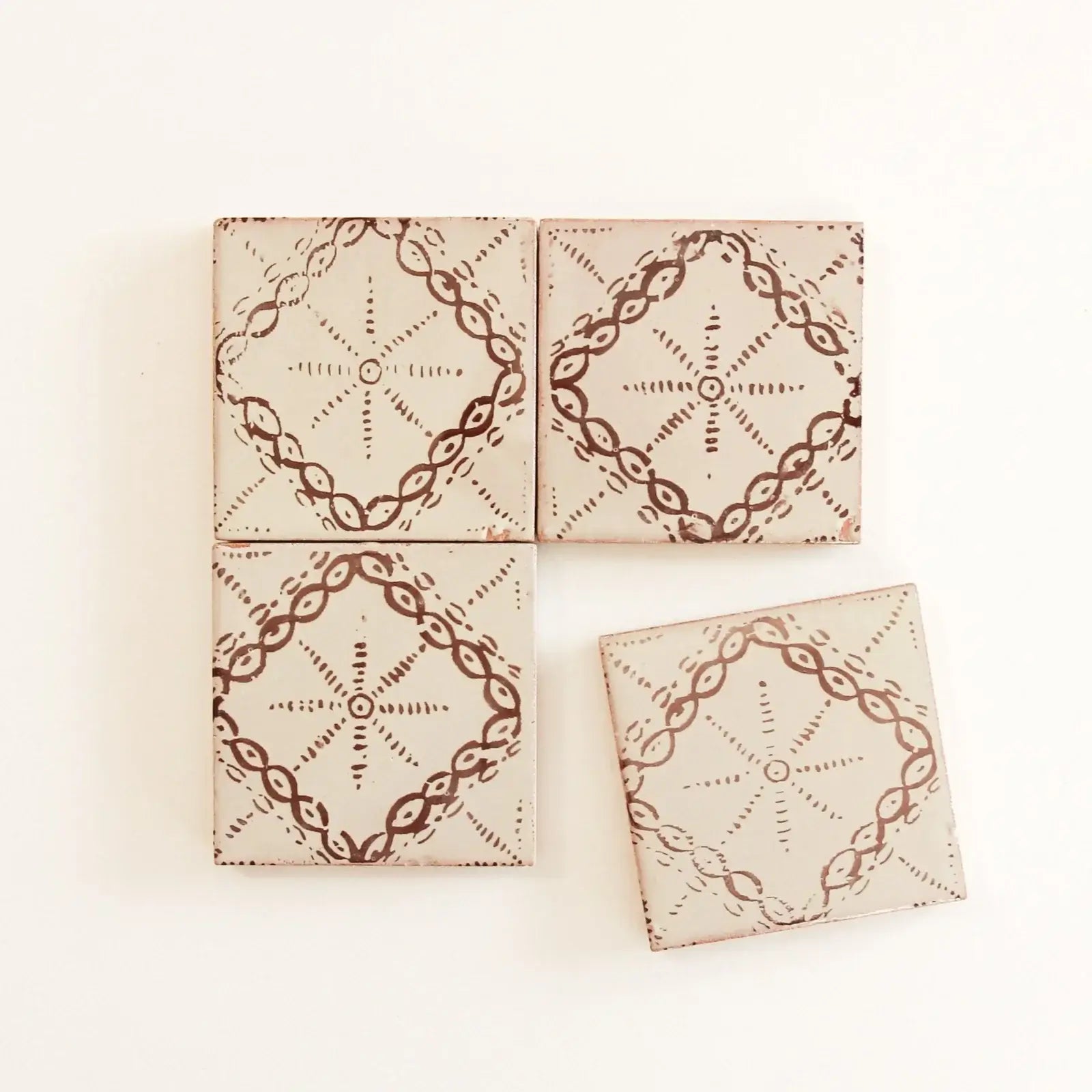 Rayo Chocolate 4"x4" by Tilesofezra