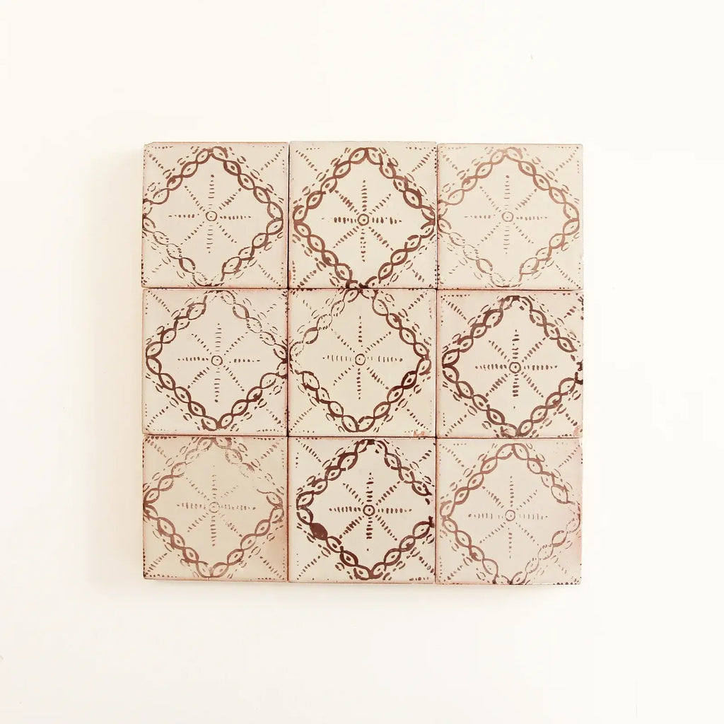 Rayo Chocolate 4"x4" by Tilesofezra