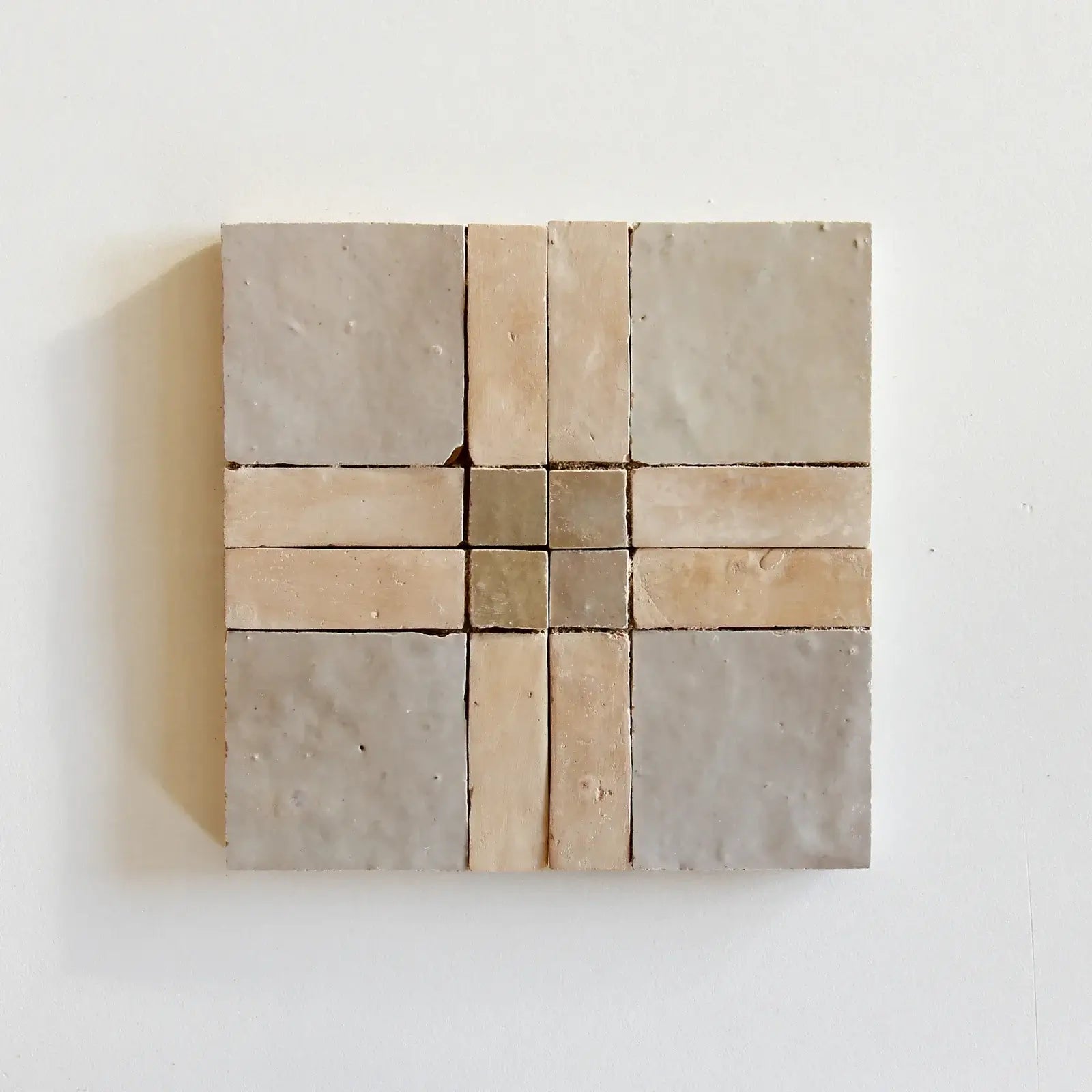 Latte, Oat & Clay- Moroccan Zellige Square Mosaic by Tilesofezra