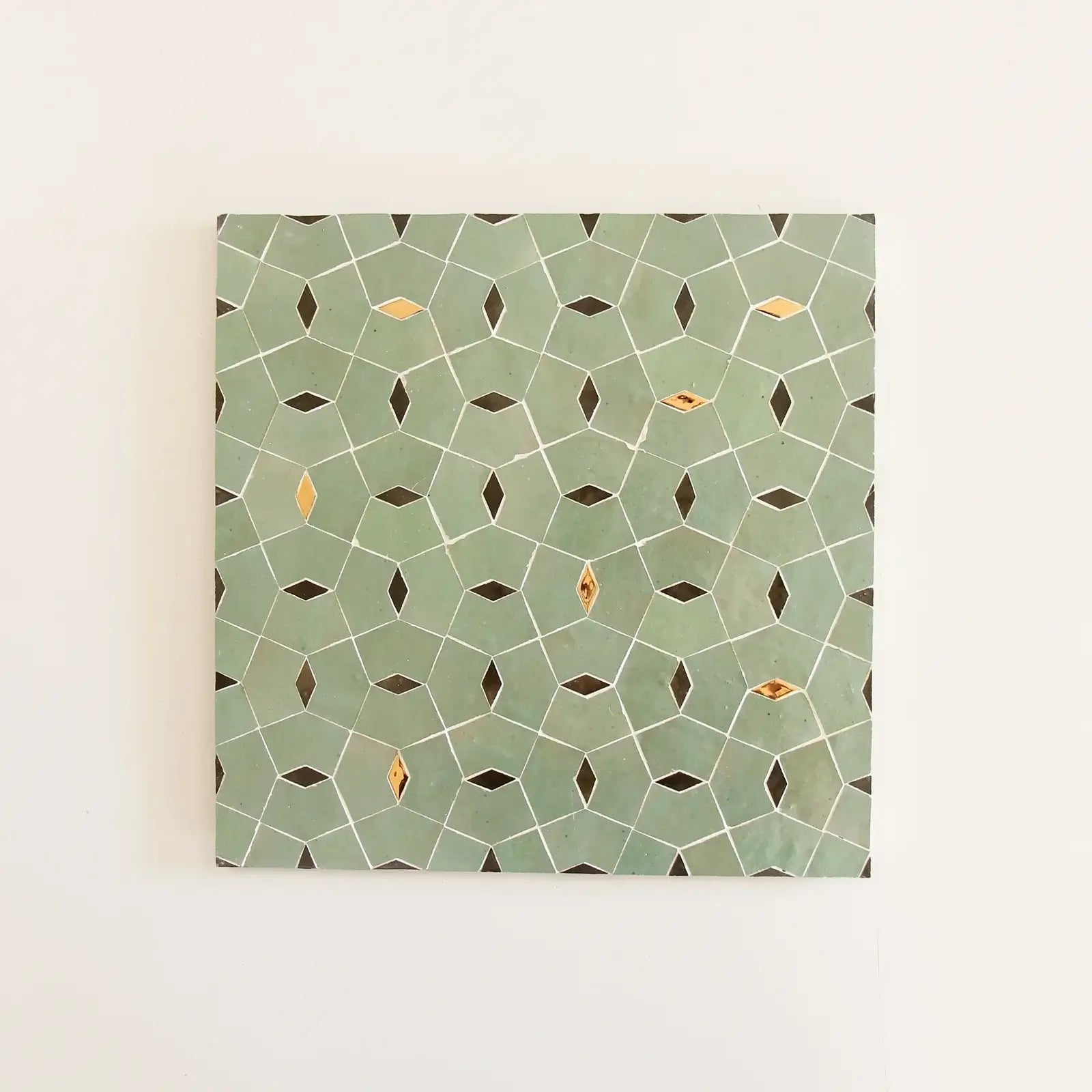 Avocado, Oliva & Oro inserts - Moroccan Zellige Mosaic by Tilesofezra