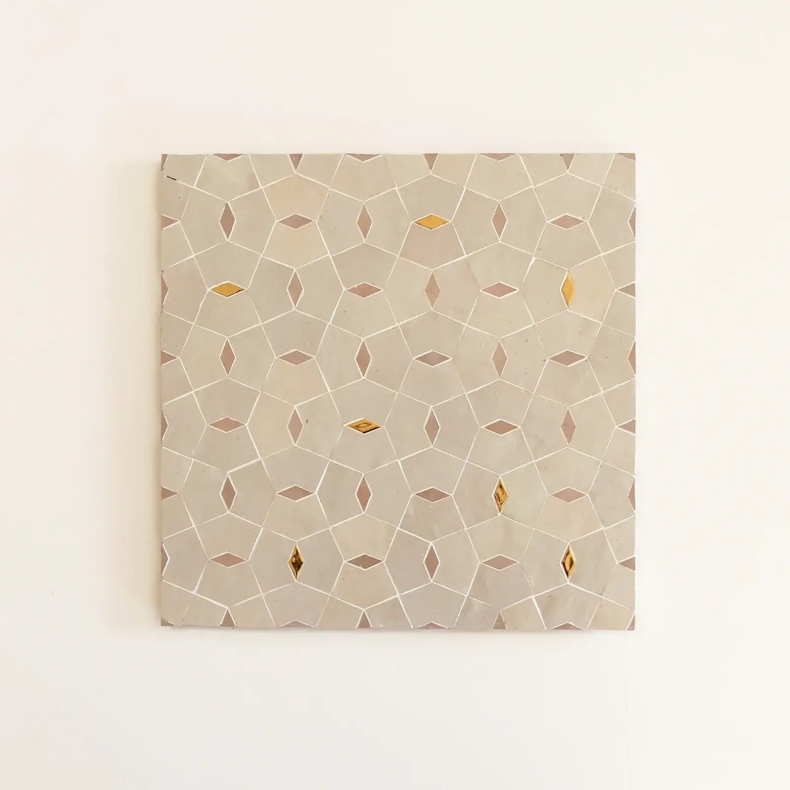 Dust, Moroccan Pink & Oro inserts - Moroccan Zellige Mosaic by Tilesofezra