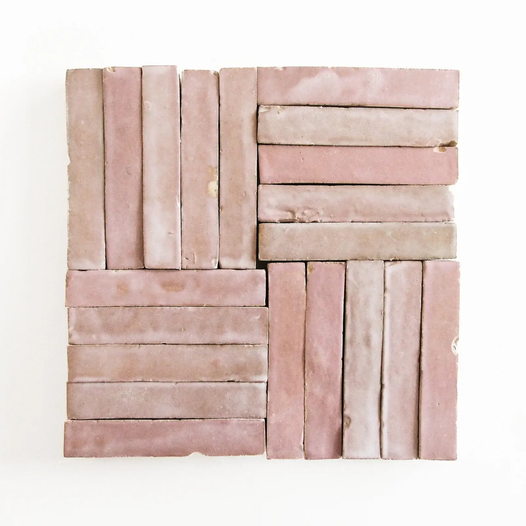 Skinny Moroccan Pink Bejmat 6"x1" by Tilesofezra
