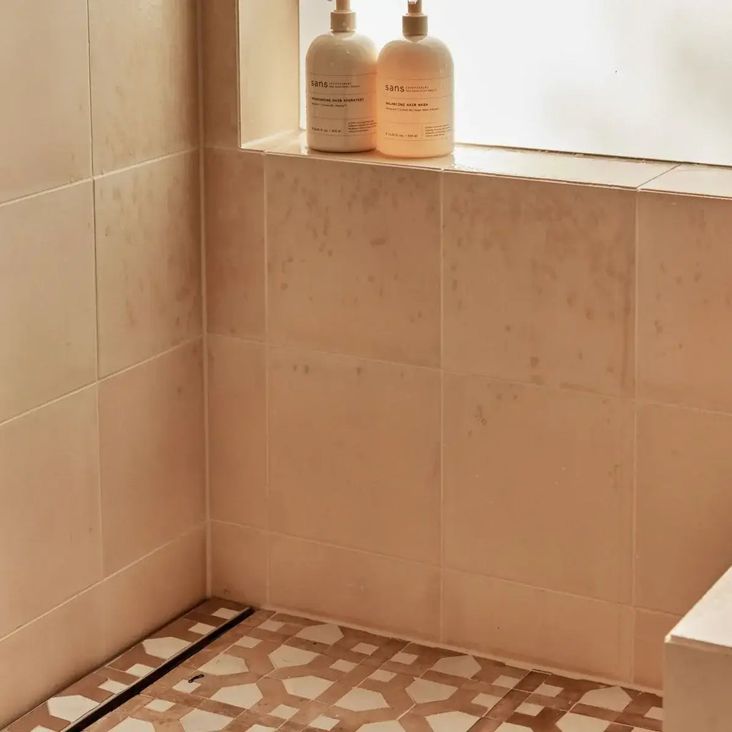 Clay & Snow - Moroccan Zellige Octagon Mosaic by Tilesofezra