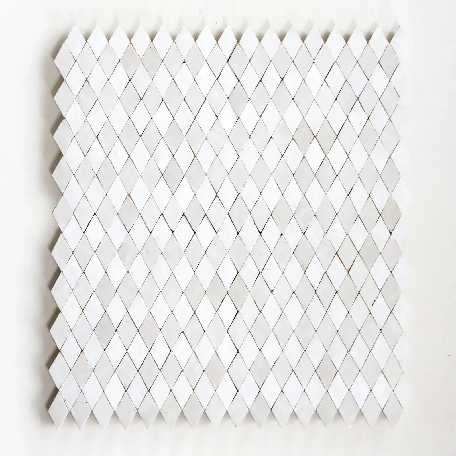 Snow & Dust - Moroccan Zellige Diamond Mosaic by Tilesofezra
