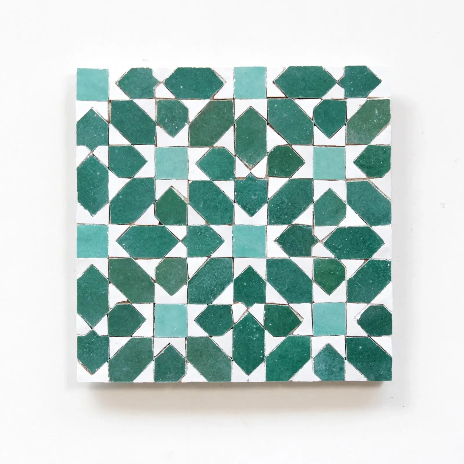 Snow, Forest & Poseidon - Moroccan Zellige Mosaic by Tilesofezra