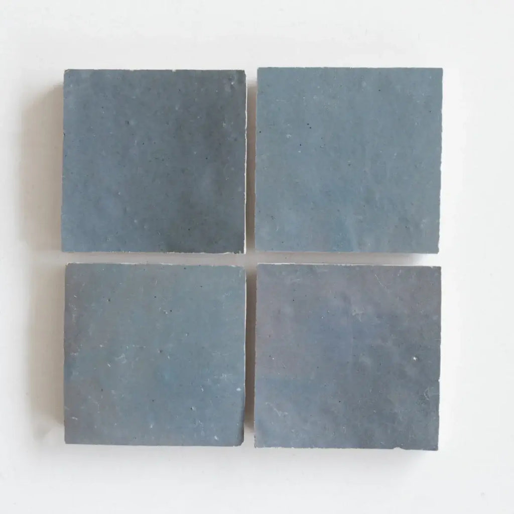 Ash Grey Zellige 4"x4" by Tilesofezra