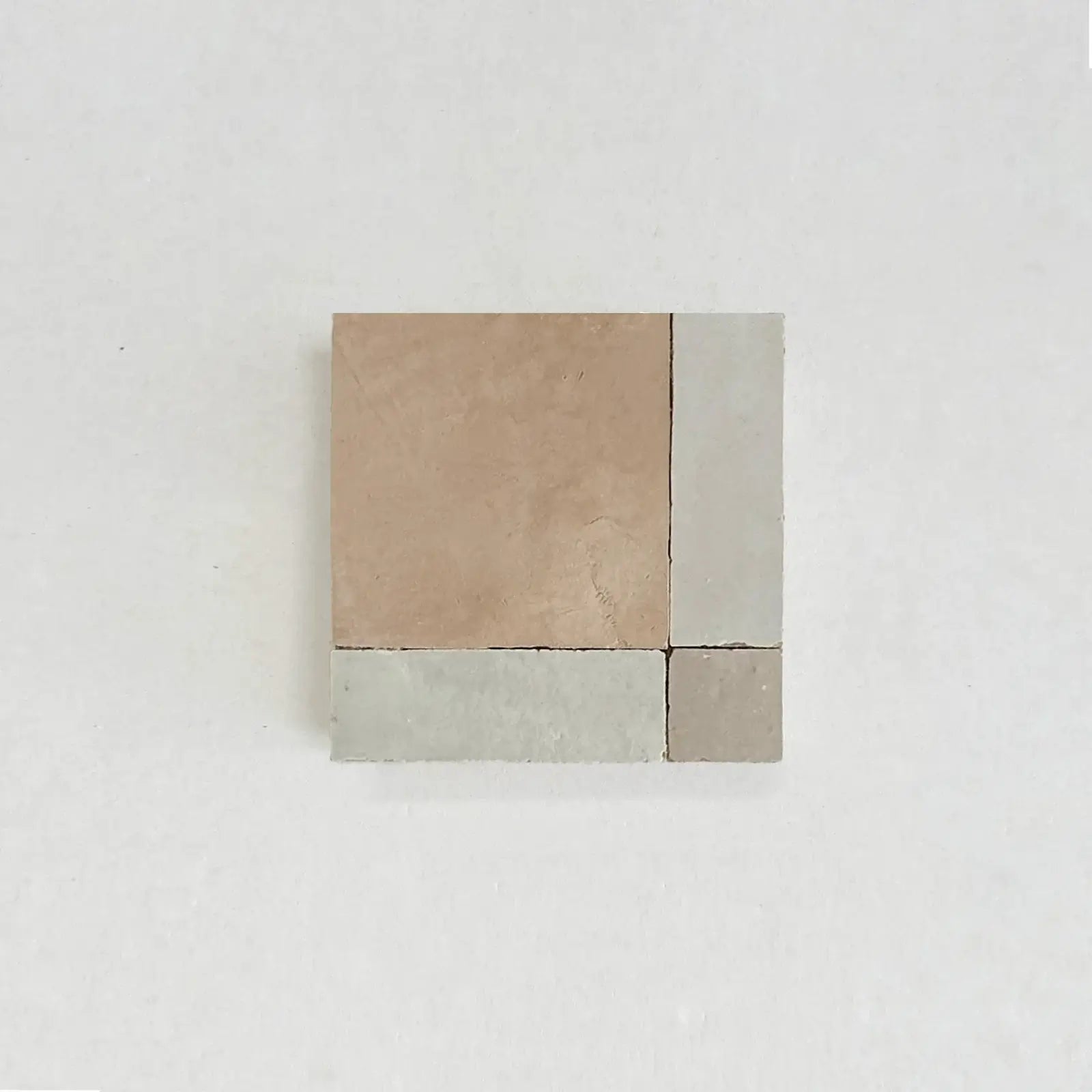 Clay, Oat & Dust - Moroccan Zellige Square Mosaic by Tilesofezra