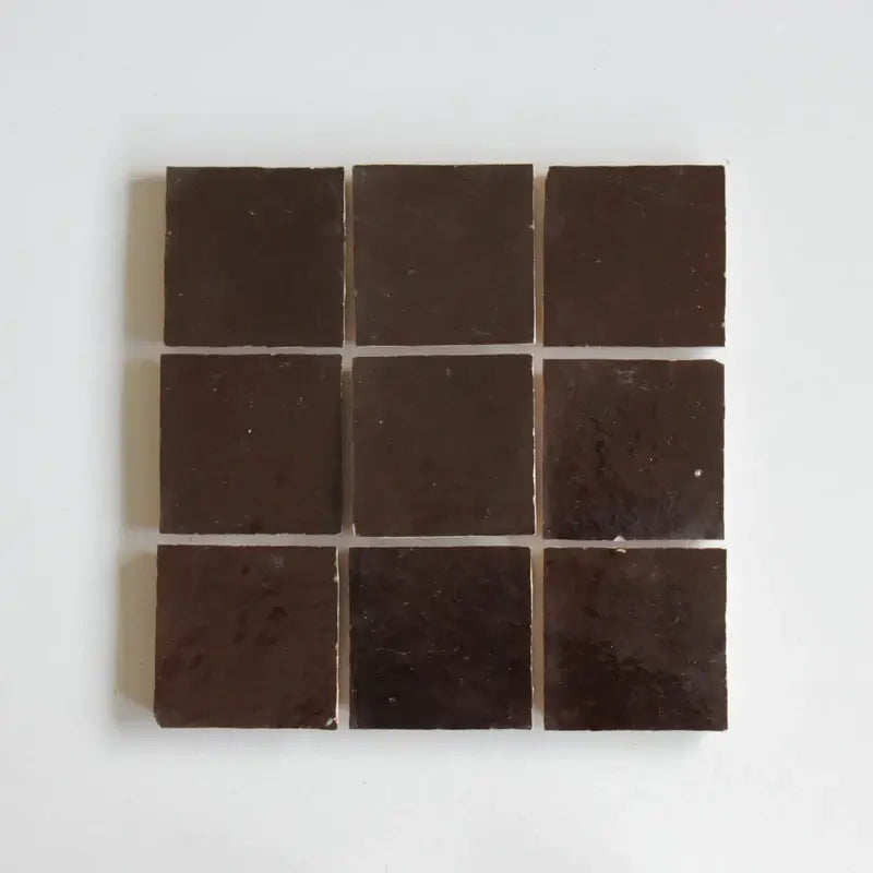 Chocolate Zellige 4"x4" by Tilesofezra