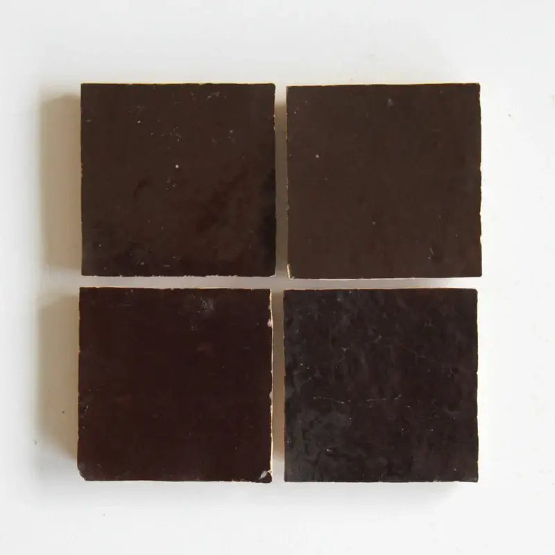 Chocolate Zellige 4"x4" by Tilesofezra
