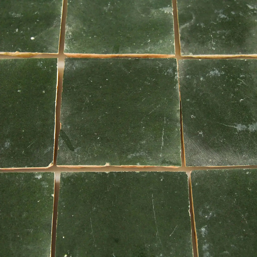 Dark Green Zellige 4"x4" by Tilesofezra