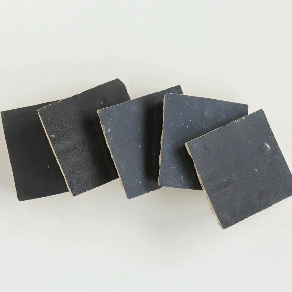 Dark Grey Zellige 4"x4" by Tilesofezra
