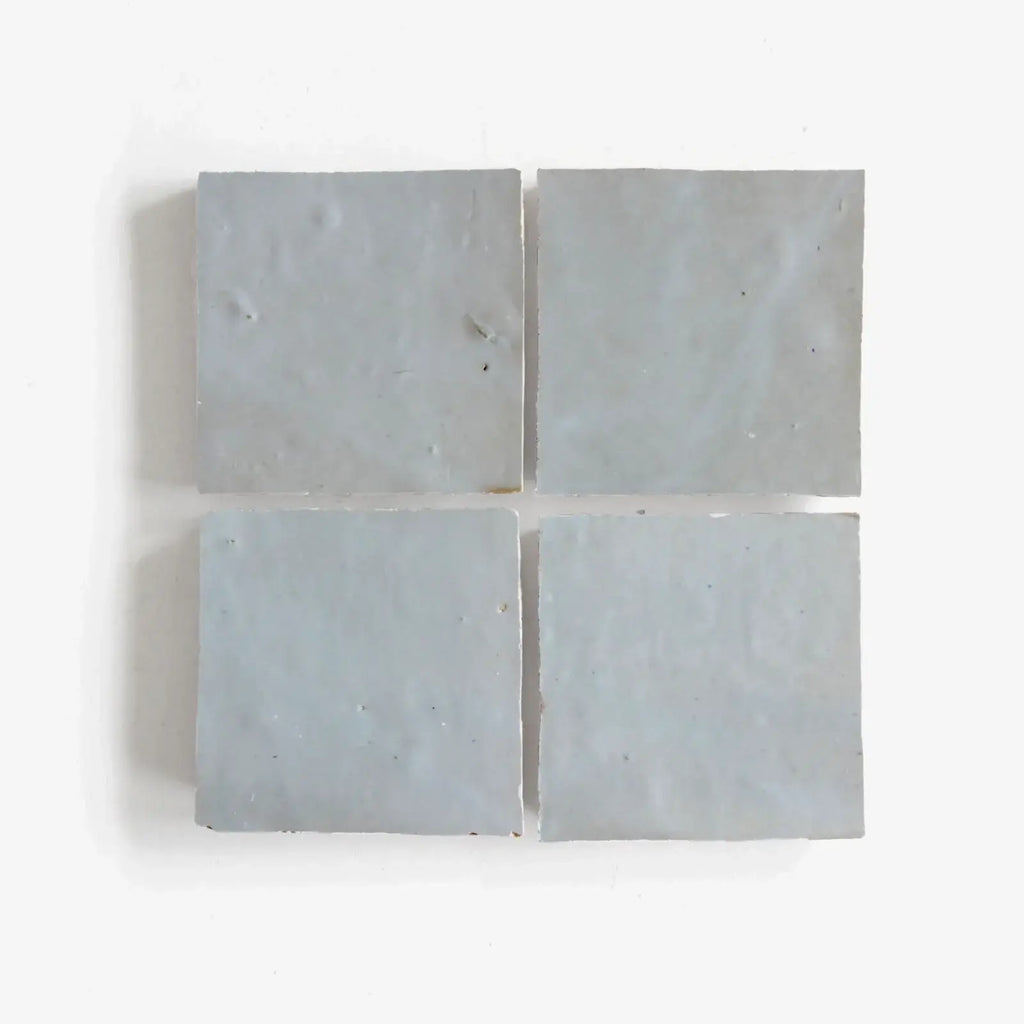 Duck Egg Blue Zellige 4"x4" by Tilesofezra