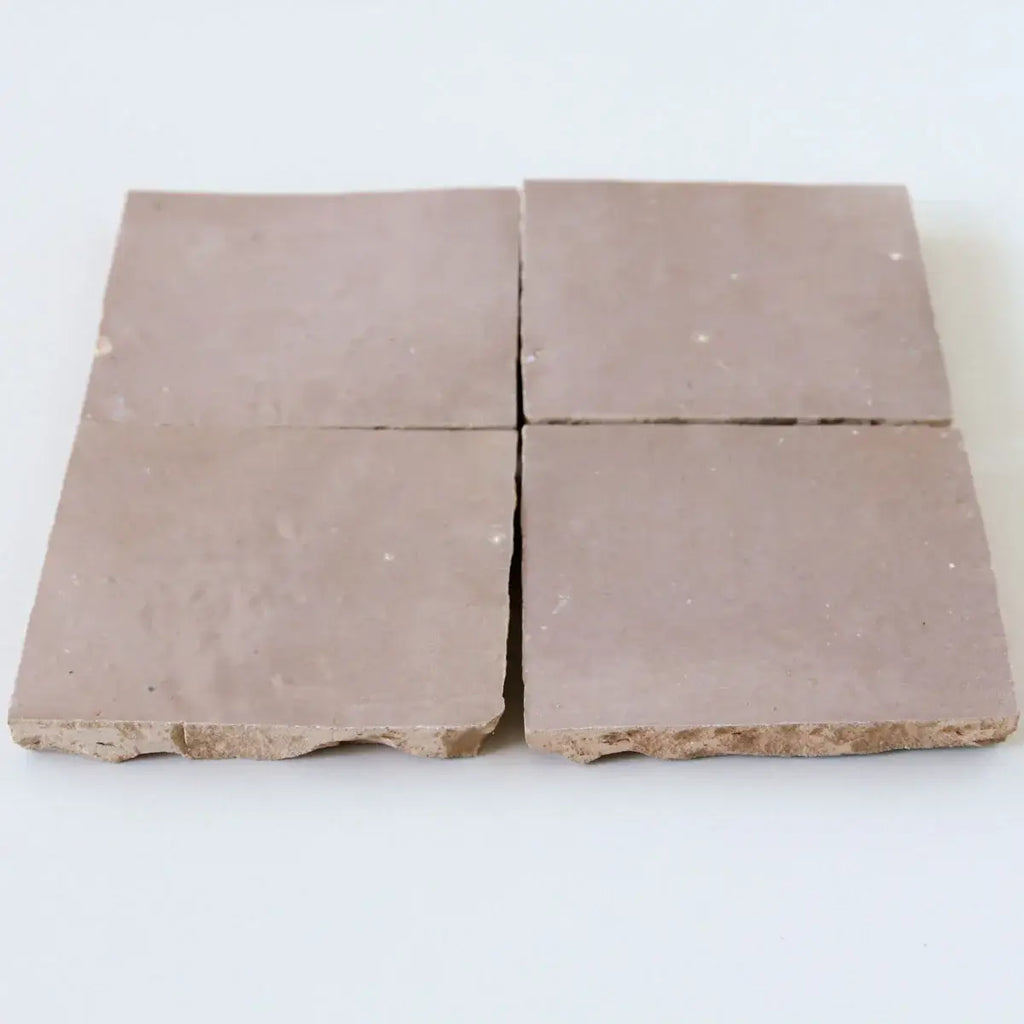 Moroccan Pink Zellige 4"x4" by Tilesofezra