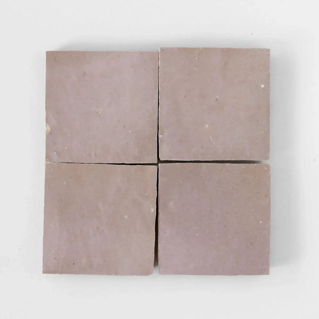 Moroccan Pink Zellige 4"x4" by Tilesofezra