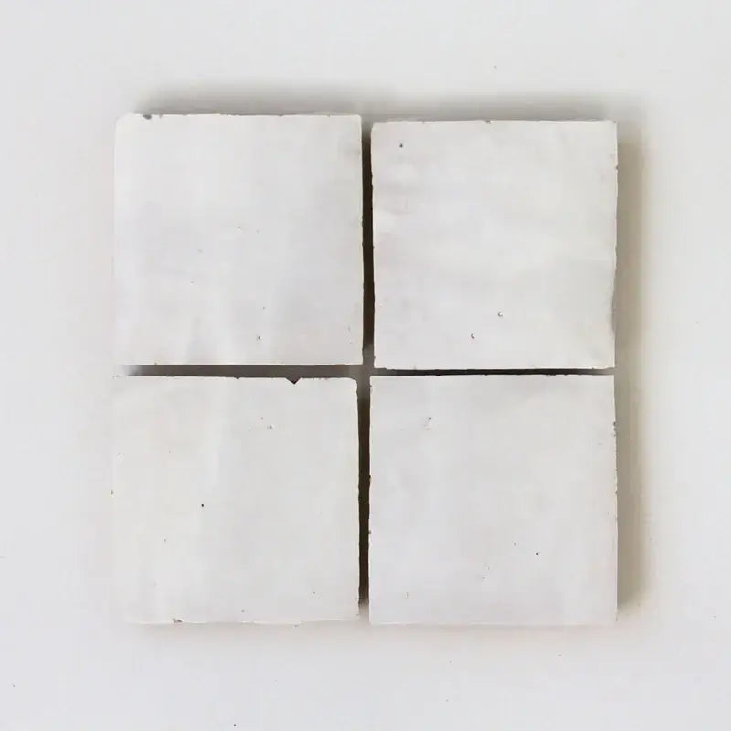 Snow Zellige 4"x4" by Tilesofezra