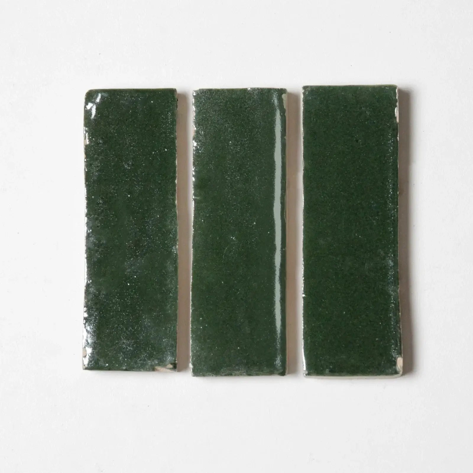 Thin Dark Green Bejmat 6"x2" by Tilesofezra