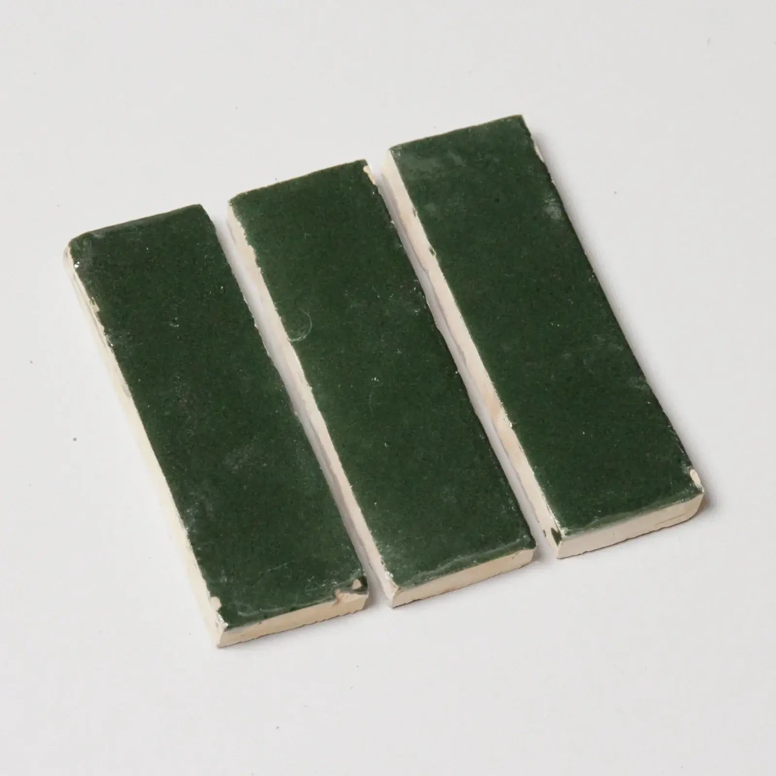 Thin Dark Green Bejmat 6"x2" by Tilesofezra