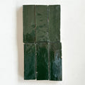 Thin Dark Green Bejmat 6"x2" by Tilesofezra