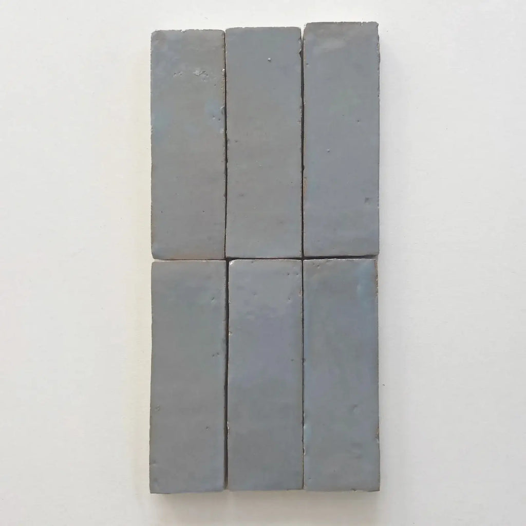 Thin Duck Egg Blue Bejmat 6"x2" by Tilesofezra