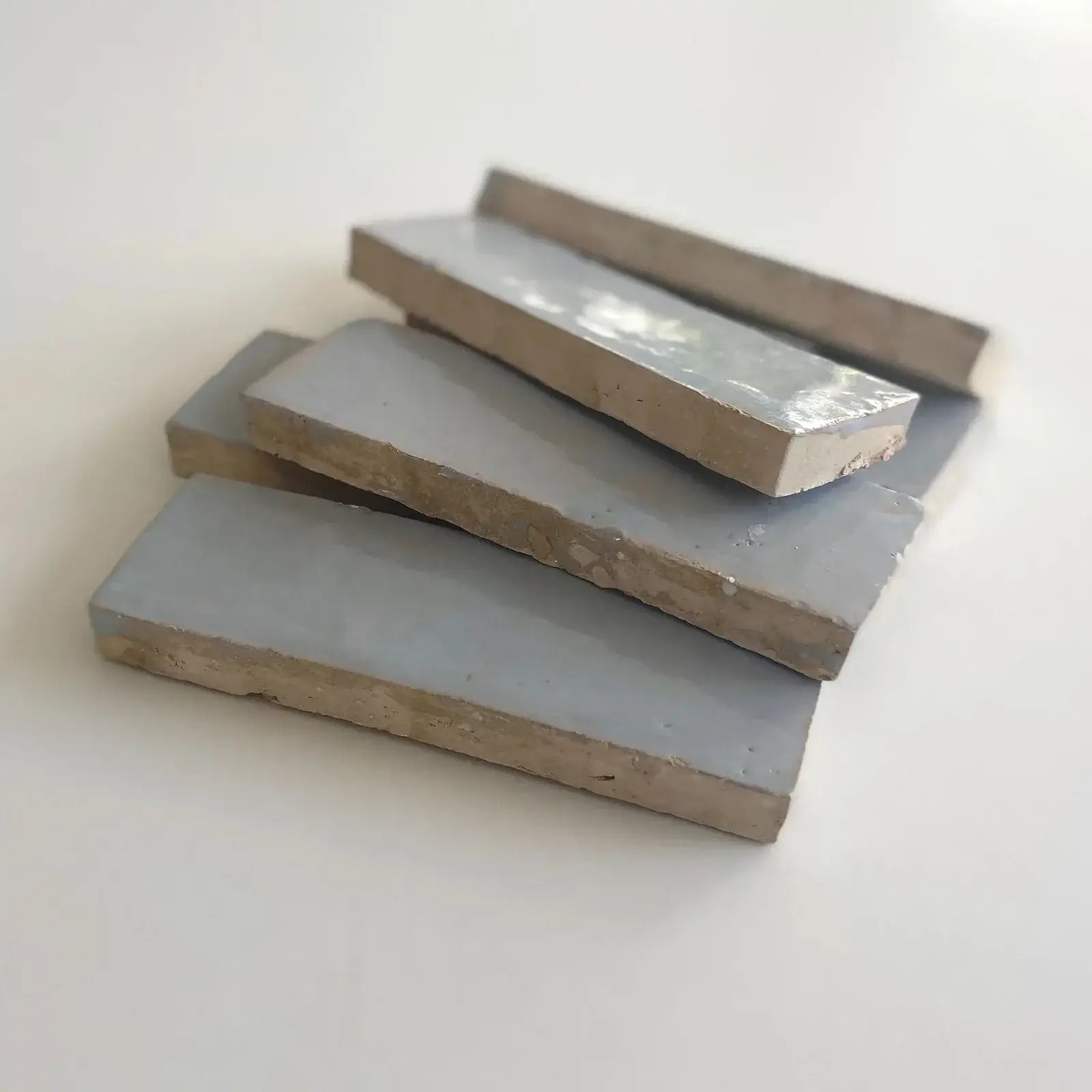 Thin Duck Egg Blue Bejmat 6"x2" by Tilesofezra