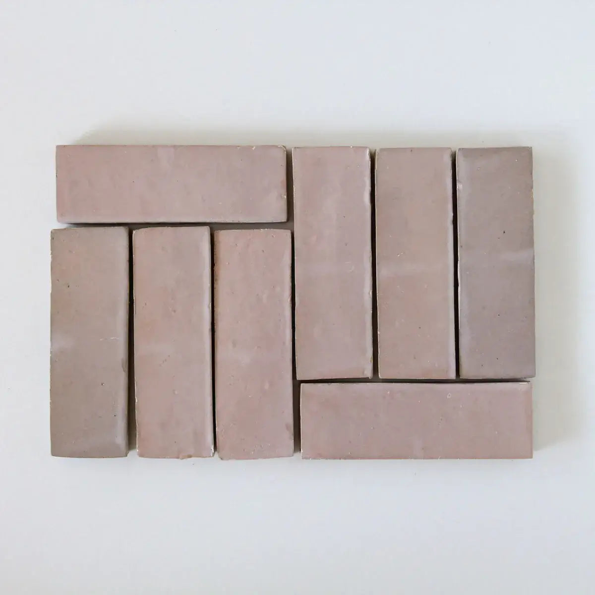 Thin Moroccan Pink Bejmat 6"x2" by Tilesofezra