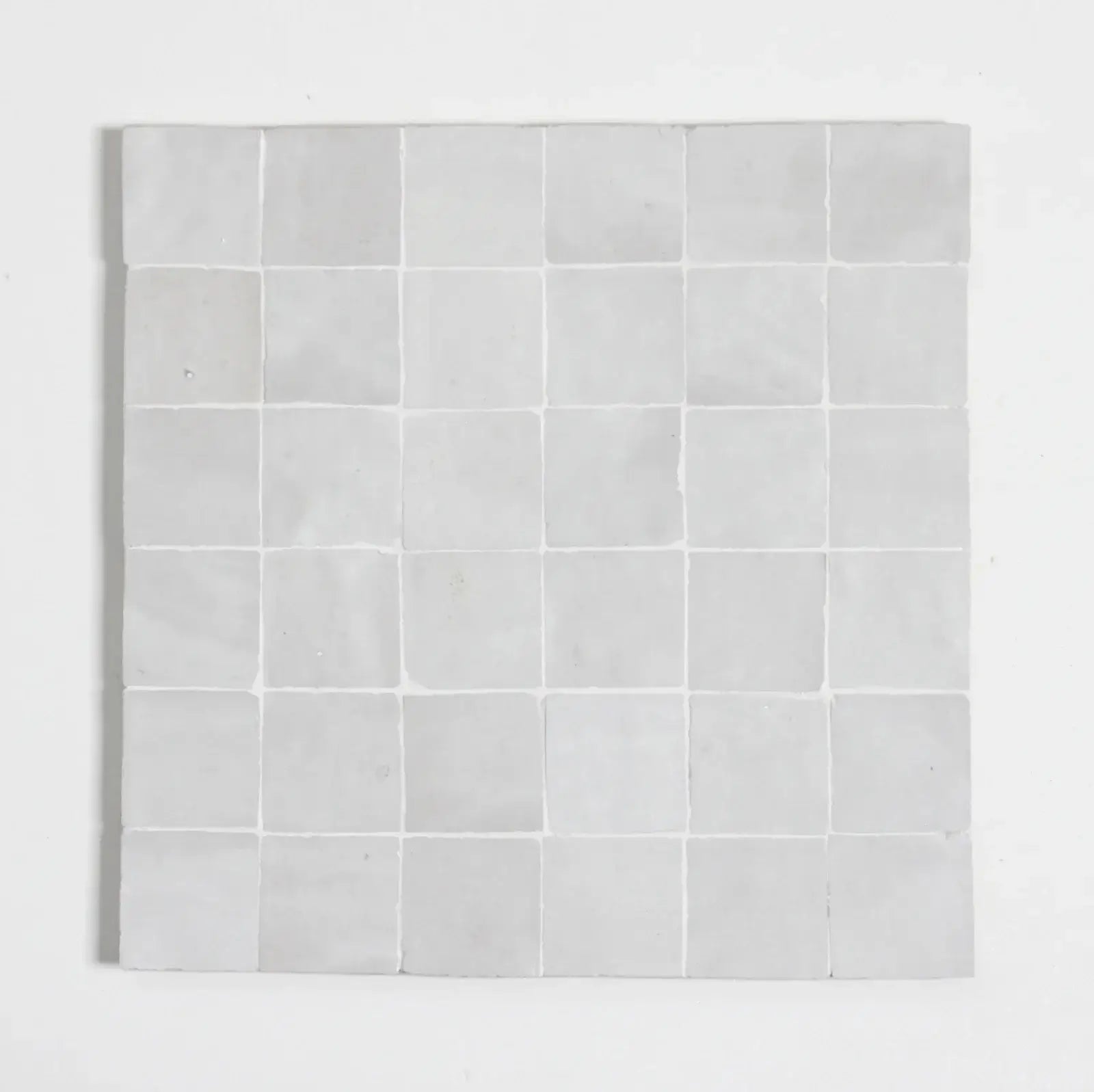 Snow - Moroccan Zellige Stars Mosaic by Tilesofezra