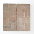 Moroccan Pink Bejmat & Moroccan Pink - Moroccan Zellige Rectangle Square Mosaic by Tilesofezra