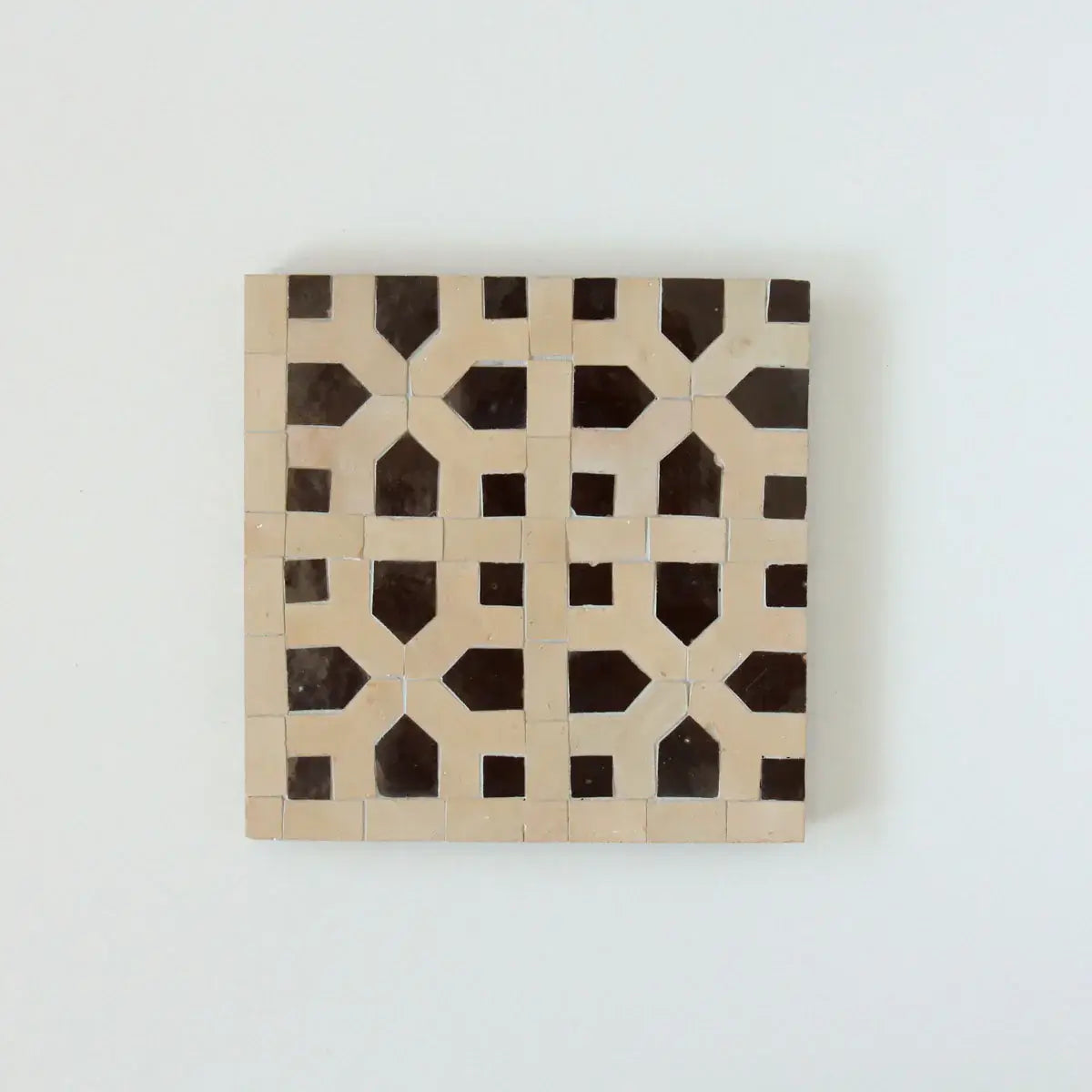 Clay & Chocolate - Moroccan Zellige Octagon Mosaic by Tilesofezra