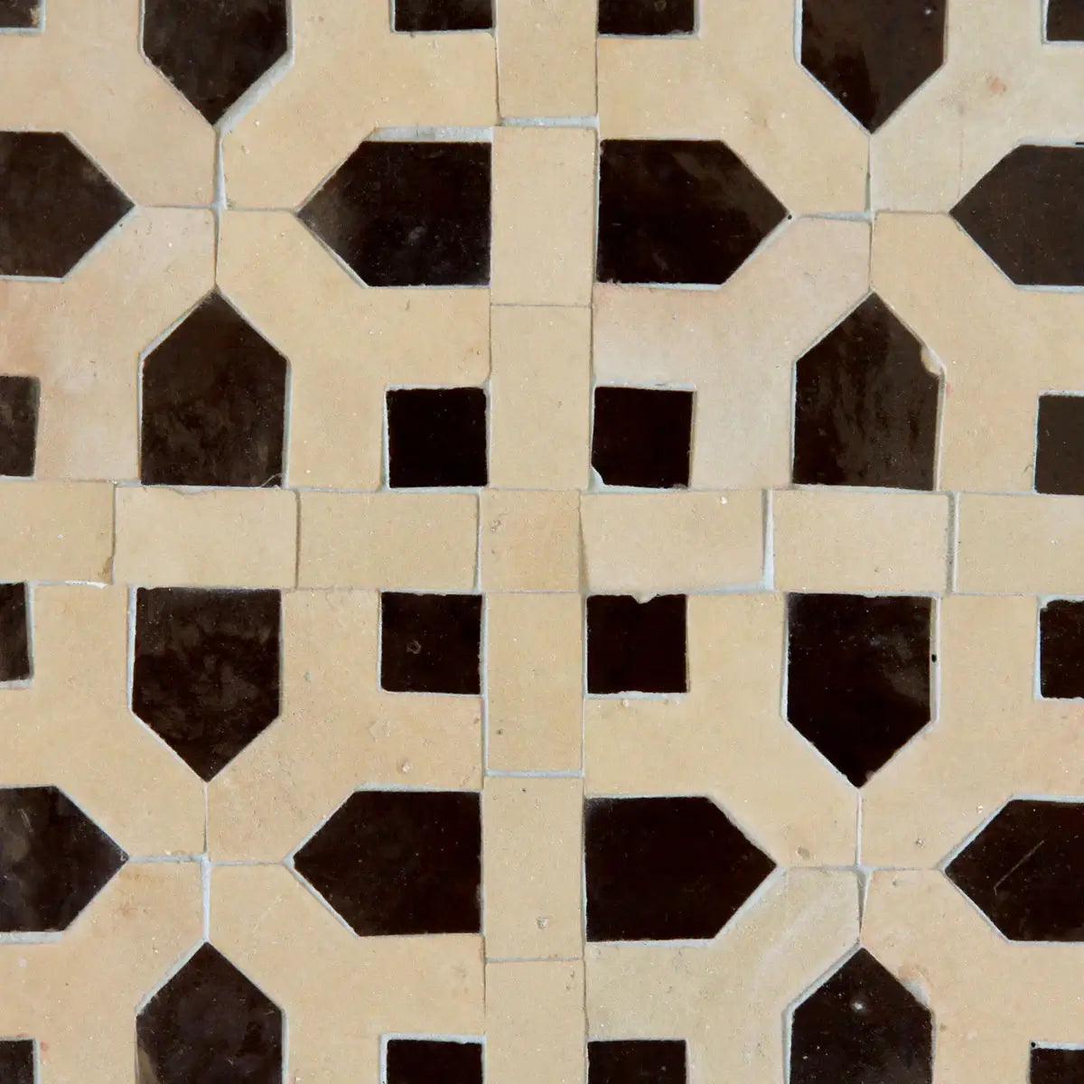 Clay & Chocolate - Moroccan Zellige Octagon Mosaic by Tilesofezra