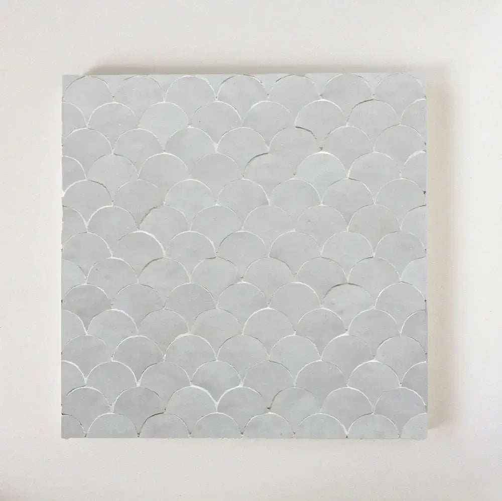 Snow - Moroccan Zellige Mosaic 12.2"x12.4" by Tilesofezra