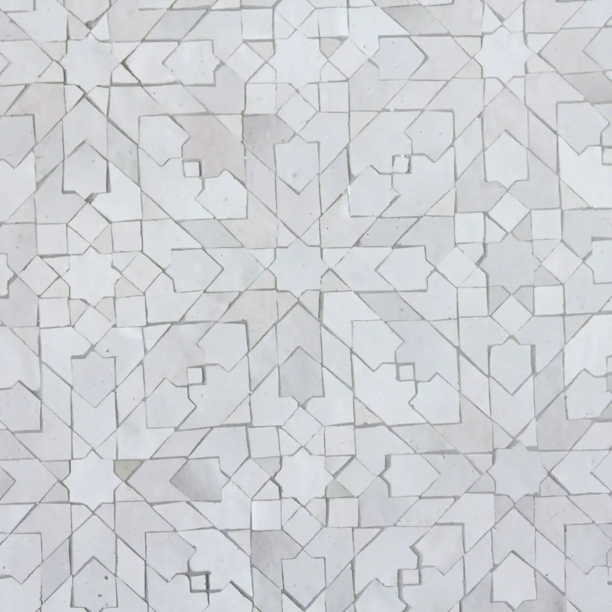 Moroccan Zellige Snowflake Mosaic by Tilesofezra