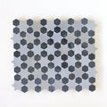 Powder & Dark Grey - Moroccan Zellige Star Mosaic by Tilesofezra