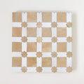 Clay & Snow - Star & Checkerboard Mosaic 12"x12" by Tilesofezra