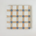 Snow, Clay & Clear Sky - Star & Checkerboard Mosaic 12"x12" by Tilesofezra