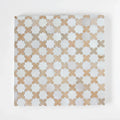 Clay & Snow - Star & Cross Mosaic 12"x12" by Tilesofezra