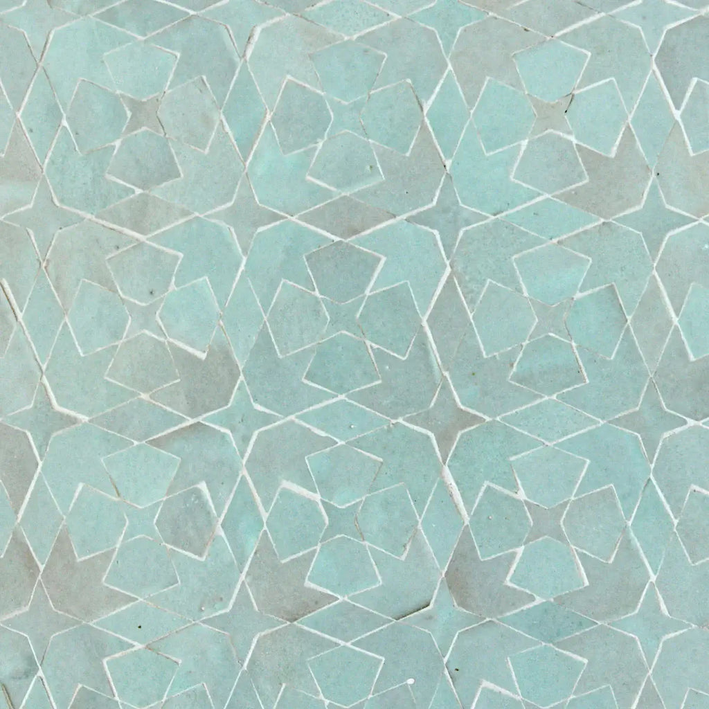 Moss - Moroccan Zellige Stars Mosaic by Tilesofezra