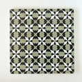 Snow, Avocado & Black - Moroccan Zellige Stars Mosaic by Tilesofezra