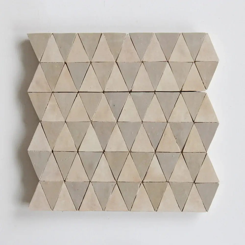 Clay & Latte - Moroccan Zellige Tulum Triangle Mosaic by Tilesofezra