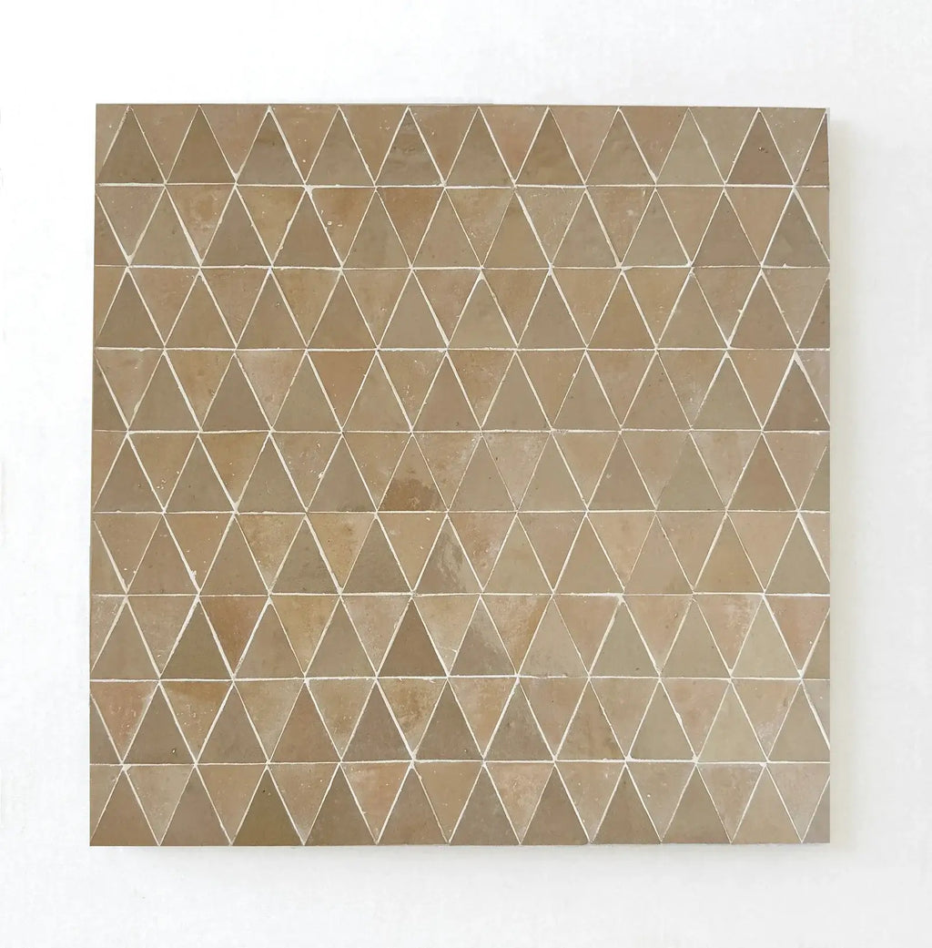 Clay & Latte - Moroccan Zellige Tulum Triangle Mosaic by Tilesofezra