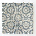 Clear Sky & Dust - Moroccan Zellige Snowflake Mosaic by Tilesofezra