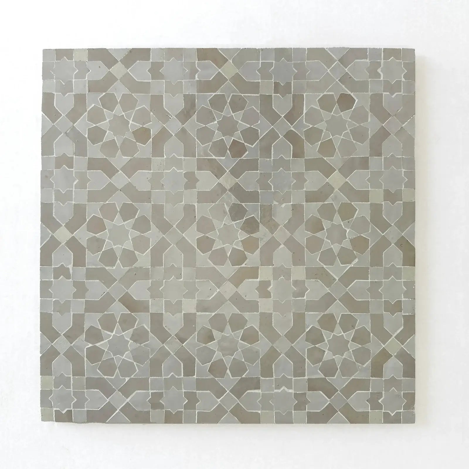 Snow & Dust - Moroccan Zellige Flower Mosaic by Tilesofezra