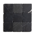 Nero St. Gabriel 4"x4" Tumbled Marble Tile