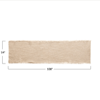Linen Blend Table Runner with Frayed Edges
