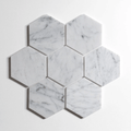 Venatino Carrara 5" Hexagon Marble Tile