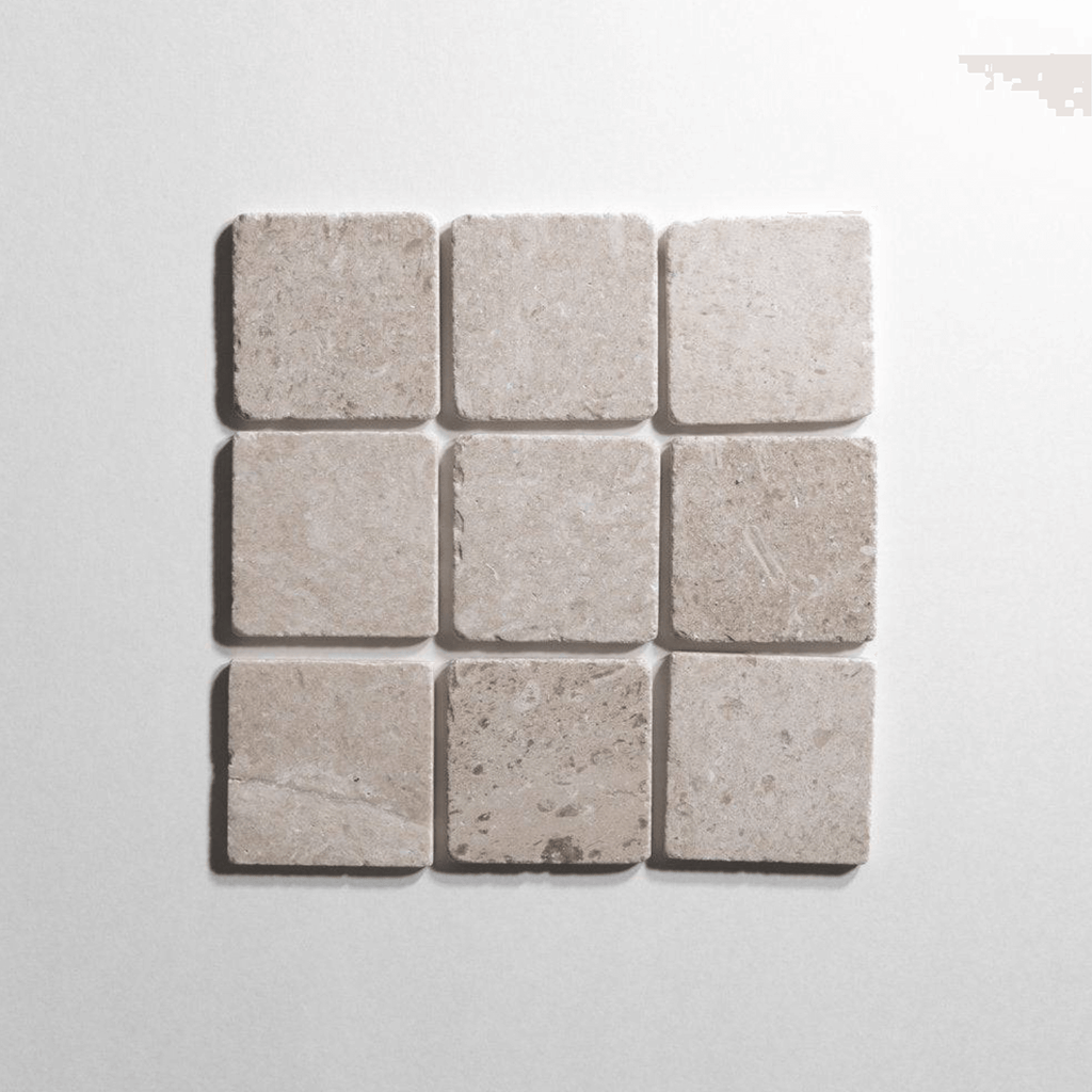 Sierra Limestone 4"x4" Tumbled Marble Tile