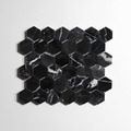 Nero St. Gabriel 2" Honed Hexagon Mosaic Marble Tile